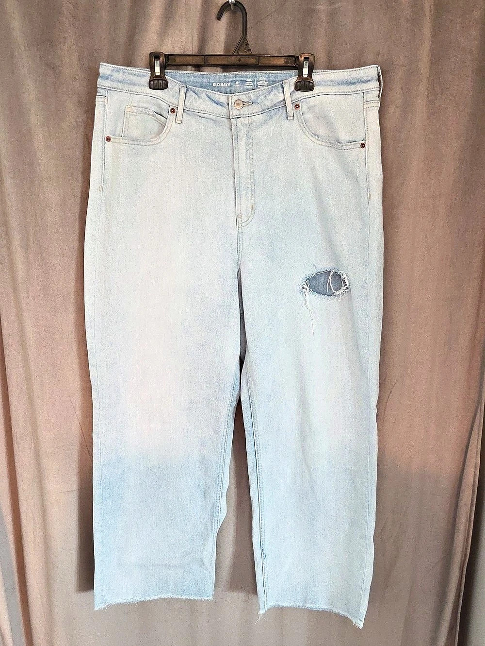 Old Navy Extra High-Waisted Sky-Hi Wide-Leg Jeans Straight Leg Jeans Size 18